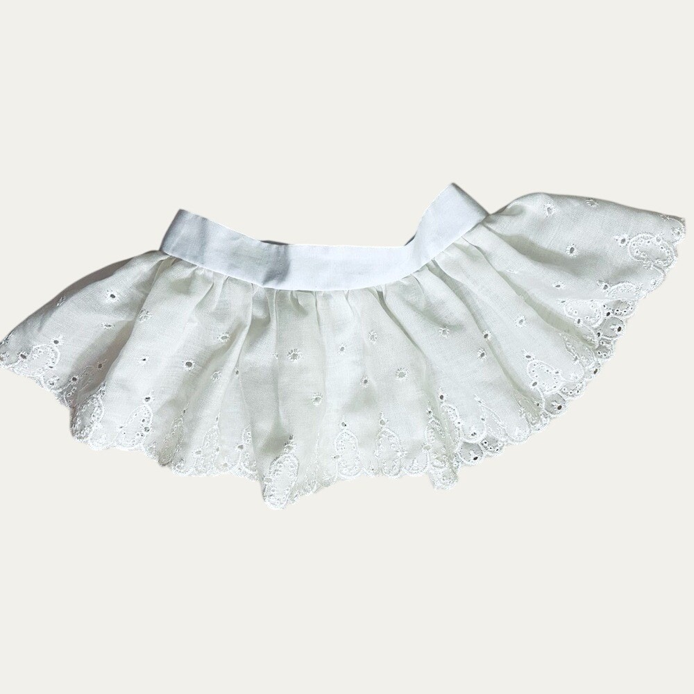 Vermont Teddy Bear Company Skirt Eyelet White Ivory